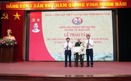 Hoài Đức: 117 đảng viên được tặng Huy hiệu Đảng đợt 19/5/2025