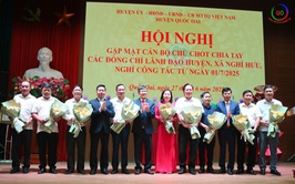 Huyện Quốc Oai tổ chức hội nghị gặp mặt, chia tay các đồng chí lãnh đạo nghỉ công tác theo chế độ