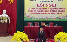 Lấy ý kiến cộng đồng dân cư đối với Nghệ nhân ưu tú Lê Thị Hân (Ngọc Hân) đề nghị xét tặng danh hiệu 