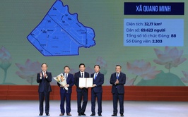 Đón nhận Quyết định về thành lập xã Quang Minh mới