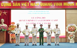 Công an phường Phương Liệt (mới): Công bố Quyết định thành lập Công an phường và công tác cán bộ