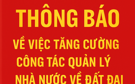 Thông báo của UBND xã Hương Sơn về việc tăng cường công tác quản lý Nhà nước về đất đai và trật tự xây dựng trên địa bàn