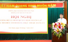 Đảng uỷ xã Yên Xuân: Hội nghị công bố và trao quyết định thành lập các tổ chức cơ sở Đảng trực thuộc đảng uỷ