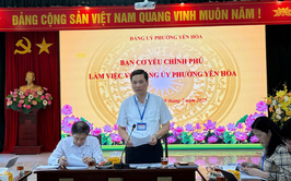 Đoàn công tác Ban Cơ yếu Chính phủ làm việc với Đảng uỷ phường Yên Hoà về tình hình vận hành điều hành tác nghiệp có bảo mật