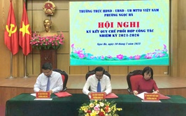 Hội nghị ký kết quy chế phối hợp công tác giữa thường trực HĐND - UBND - UBMTTQ Việt Nam phường Ngọc Hà

