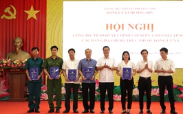 Xã Hương Sơn thành lập mới các Đảng bộ, chi bộ trực thuộc Đảng ủy xã