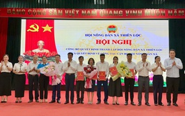 Hội nghị công bố Quyết định thành lập Hội Nông dân xã Thiên Lộc và Quyết định về công tác cán bộ Hội Nông dân xã