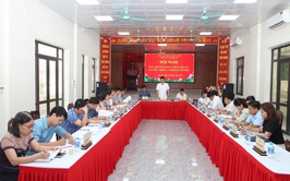 Ban Chấp hành Đảng bộ xã Hòa Xá thảo luận, góp ý Dự thảo Báo cáo chính trị trình Đại hội Đảng bộ xã nhiệm kỳ 2025–2030