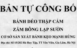 Bản tự công bố sản phẩm