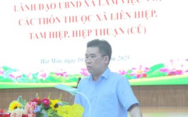 Lãnh đạo UBND xã Hát Môn làm việc với các thôn thuộc xã Liên Hiệp, Tam Hiệp, Hiệp Thuận  (cũ) về tác quản lý đất đai và các thiết chế văn hoá