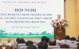 Hội nghị công bố quyết định thành lập, chỉ định nhân sự 6 tổ chức cơ sở đảng trực thuộc Đảng ủy Phường Bạch Mai