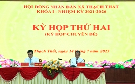 Xã Thạch Thất tổ chức kỳ họp  thứ 2 (Kỳ họp chuyên đề) HĐND xã khóa 1, nhiệm kỳ 2021 - 2026 bàn về