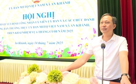 Công bố Quyết định công nhận ủy viên Ủy ban và các chức danh trong Ban Thường trực UB MTTQ Việt Nam xã An Khánh, triển khai nhiệm vụ 6 tháng cuối năm 2025