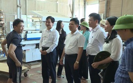 Ban Chấp hành Đảng bộ xã Phúc Thọ thăm, khảo sát một số di tích, mô hình phát triển kinh tế, làng nghề trên địa bàn