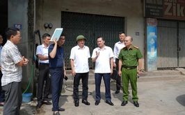 Lãnh đạo xã Thanh Oai kiểm tra và đôn đốc tiến độ công tác giải phóng mặt bằng các dự án đầu tư công
