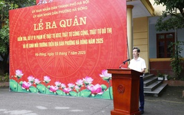 Phường Hà Đông tổ chức lễ ra quân kiểm tra, xử lý vi phạm, bảo đảm trật tự ATGT, TTCC, TTĐT và vệ sinh môi trường trên địa bàn phường năm 2025