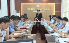 Hội nghị nghe báo cáo công tác chuẩn bị, trang trí tuyên tuyền, tổ chức phục vụ Đại hội Đảng bộ xã nhiệm kỳ 2025 - 2030