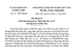 Kế hoạch Bình dân học vụ số năm 2025 