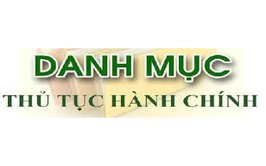 DANH MỤC THỦ TỤC HÀNH CHÍNH LĨNH VỰC ĐẤT ĐAI