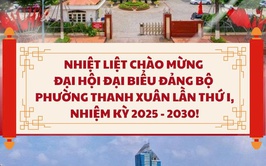 Chào mừng Đại hội đại biểu Đảng bộ phường Thanh Xuân lần thứ I, nhiệm kỳ 2025-2030