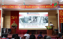 UBND xã Kiều Phú tổ chức hội nghị lấy ý kiến về phương án tuyến và vị trí công trình Dự án Đường sắt đô thị Hà Nội tuyến số 5 Văn Cao – Ngọc Khánh – Láng – Hòa Lạc