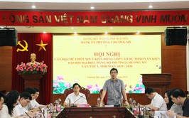 Chương Mỹ xin ý kiến cán bộ chủ chốt đóng góp vào dự thảo văn kiện Đại hội đại biểu Đảng bộ phường Chương Mỹ lần thứ I, nhiệm kỳ 2025-2030
