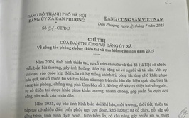 Chỉ thị của Ban thường vụ Đảng ủy xã về công tác phòng chống thiên tai và cứu nạn 2025