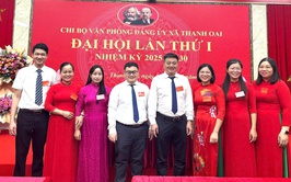 Đại hội Chi bộ Văn phòng Đảng ủy xã Thanh Oai lần thứ nhất, nhiệm kỳ 2025–2030