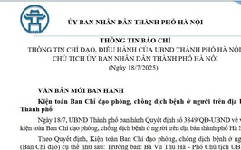 THÔNG TIN BÁO CHÍ NGÀY 18/7/2025 CỦA UBND THÀNH PHỐ HÀ NỘI 