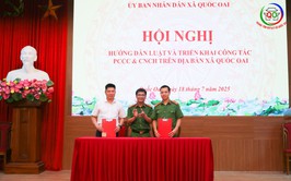 Hội nghị triển khai thực hiện nhiệm vụ trọng tâm về công tác PCCC&CNCH sau khi thành lập chính quyền địa phương 2 cấp và hướng dẫn Luật và tuyên truyền PCCC&CNCH trên địa bàn xã Quốc Oai