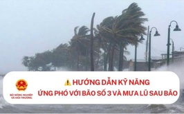 Hướng dẫn kỹ năng ứng phó với bão số 3 và mưa lũ sau bão của Cục Quản lý đê điều và Phòng, chống thiên tai, Bộ Nông nghiệp và Môi trường.