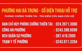 Phường Hai Bà Trưng: Thông báo Khẩn về công tác phòng, chống cơn bão số 3.