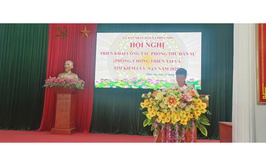 UBND xã Phúc Sơn tổ chức Hội nghị triển khai công tác phòng thủ dân sự, phòng chống thiên tai và tìm kiếm cứu nạn năm 2025