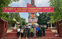 MTTQ, CÁC ĐOÀN THỂ  VÀ NHÂN DÂN XÃ SÓC SƠN RA QUÂN LÀM ĐẸP NGHĨA TRANG LIỆT SĨ