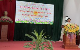 ĐẢNG ỦY UBND XÃ PHÚC SƠN TỔ CHỨC HỘI NGHỊ CÔNG BỐ VÀ TRAO CÁC QUYẾT ĐỊNH THÀNH LẬP CHI BỘ VÀ CÔNG TÁC CÁN BỘ