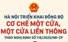Hà Nội triển khai đồng bộ cơ chế một cửa, một cửa liên thông theo Nghị định 118/2025/NĐ-CP