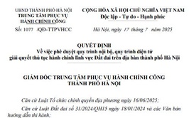 Về việc phê duyệt quy trình nội bộ, quy trình điện tử
giải quyết thủ tục hành chính lĩnh vực Đất đai trên địa bàn thành phố Hà Nội