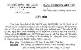 Lịch tiếp công dân ngày 22/7/2025