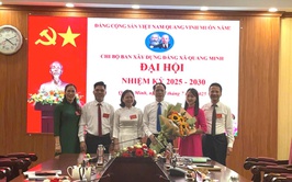 Đại hội các Chi bộ: Ban Xây dựng Đảng, Ủy ban Kiểm tra  Đảng ủy xã Quang Minh lần thứ nhất thành công tốt đẹp 