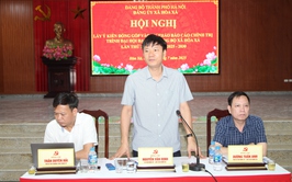 Hoà Xá tổ chức Hội nghị lấy ý kiến đóng góp vào dự thảo Báo cáo chính trị trình Đại hội Đảng bộ xã lần thứ I