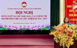 Ủy ban MTTQ Việt Nam xã Đan Phượng lấy ý kiến đóng góp vào Dự thảo văn kiện Đại hội Đảng bộ các cấp