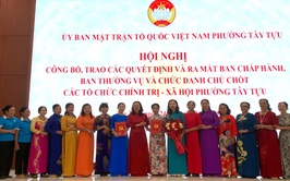 Phường Tây Tựu công bố quyết định và ra mắt các đoàn thể chính trị - xã hội