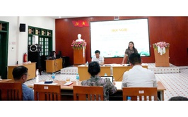 Lãnh đạo phường làm việc với Trung tâm Văn hóa - Thông tin và Thể thao