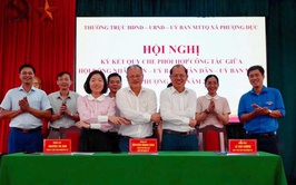 Hội nghị ký kết quy chế phối hợp công tác giữa HĐND-UBND-Uỷ ban MTTQ xã Phượng Dực năm 2025