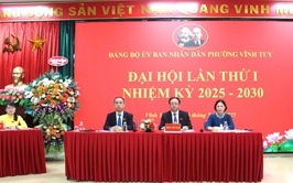 Đảng bộ UBND phường Vĩnh Tuy Tổ chức thành công Đại hội lần thứ I, nhiệm kỳ 2025 - 2030