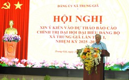 XÃ TRUNG GIÃ: GẶP MẶT NGUYÊN LÃNH ĐẠO 4 XÃ CŨ ĐÓNG GÓP VÀO DỰ THẢO BÁO CÁO CHÍNH TRỊ ĐẠI HỘI ĐẢNG BỘ XÃ LẦN THỨ I, NHIỆM KỲ 2025 - 2030