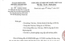 UBND phường Thanh Liệt đánh giá, lựa chọn đơn vị cung cấp thực phẩm cho các bếp ăn tập thể trường học công lập năm học 2025-2026 trên địa bàn phường Thanh Liệt