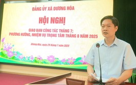 BTV Đảng uỷ xã giao ban công tác tháng 7, triển khai nhiệm vụ trọng tâm tháng 8/2025 với các đồng chí Bí thư Chi bộ, Trưởng thôn trên địa bàn