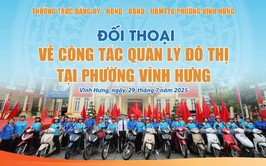 Sáng 29/7/2025, phường Vĩnh Hưng, đối thoại với người dân về công tác quản lý đô thị