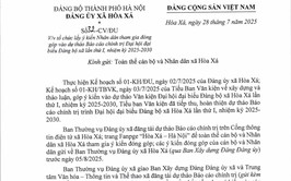 Giới thiệu Dự thảo Báo cáo chính trị trình Đại Hội Đảng bộ xã Hoà Xá lần thứ I, nhiệm kỳ 2025 - 2030